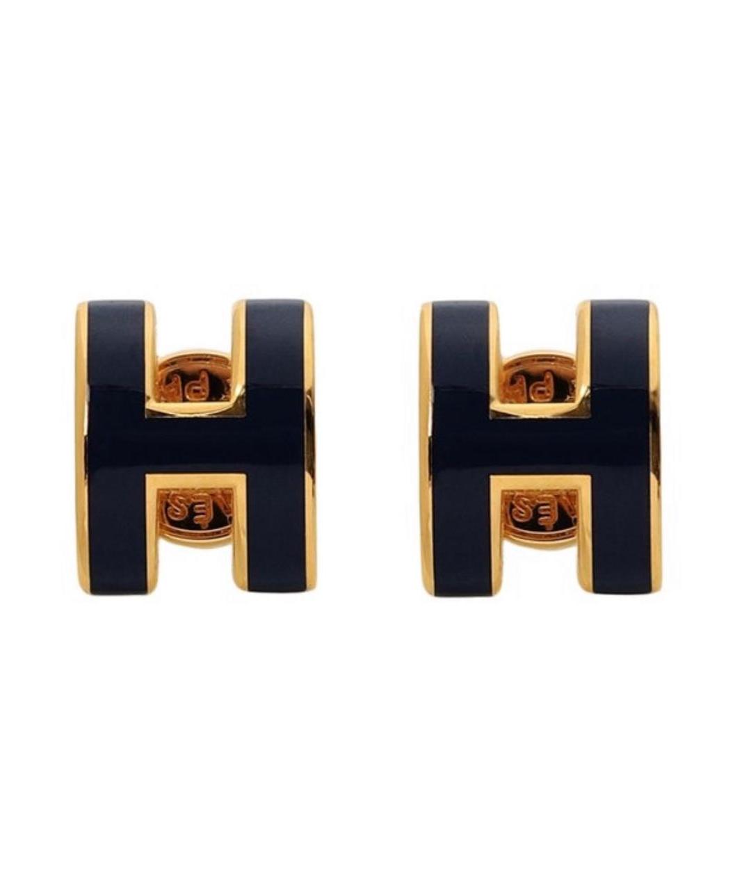 HERMES Черные серьги, фото 1