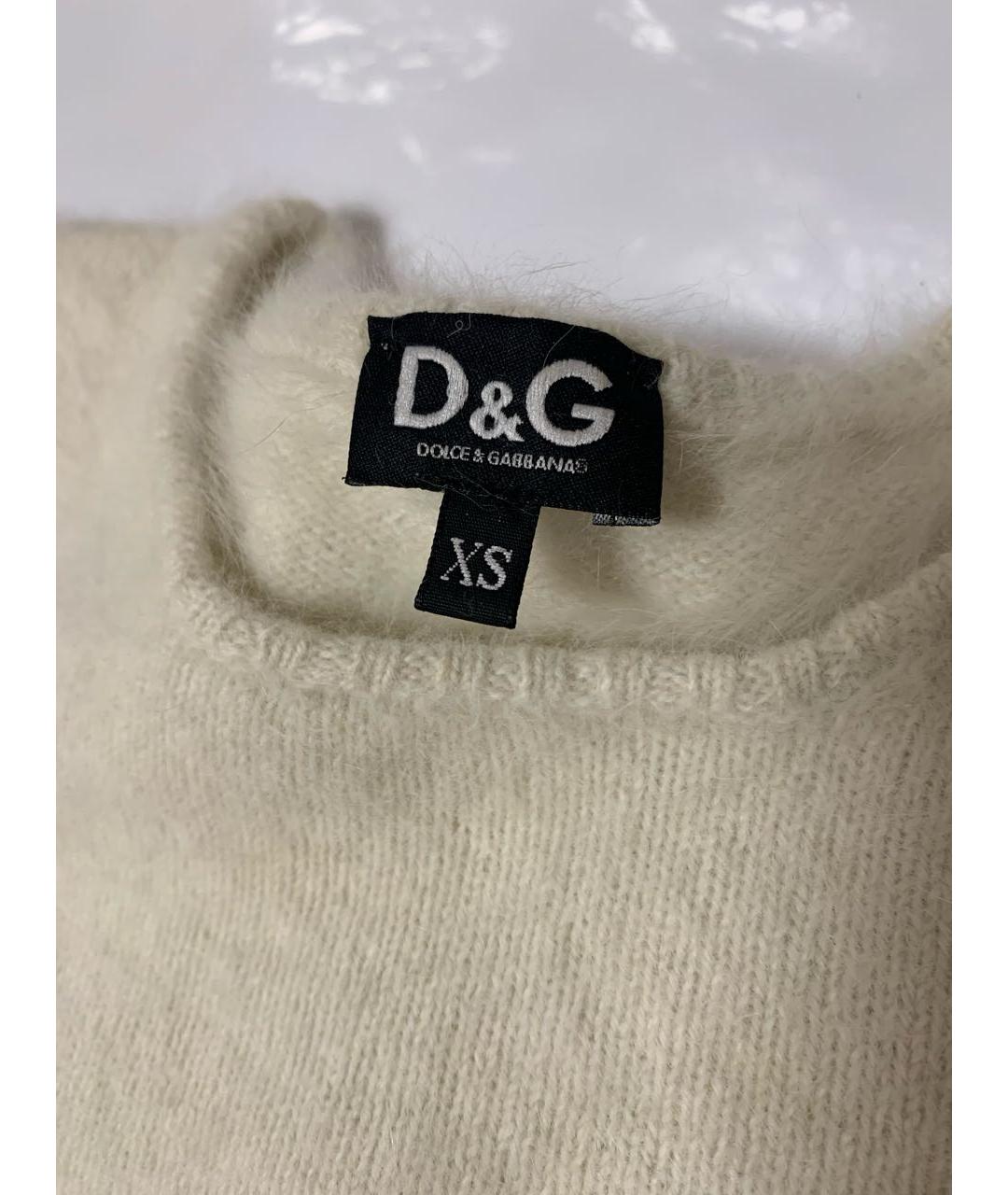 DOLCE&GABBANA Бежевый кашемировый джемпер / свитер, фото 3