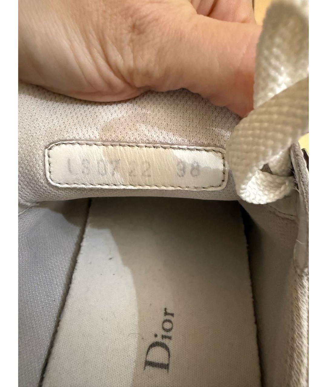 CHRISTIAN DIOR Белые кожаные кеды, фото 5