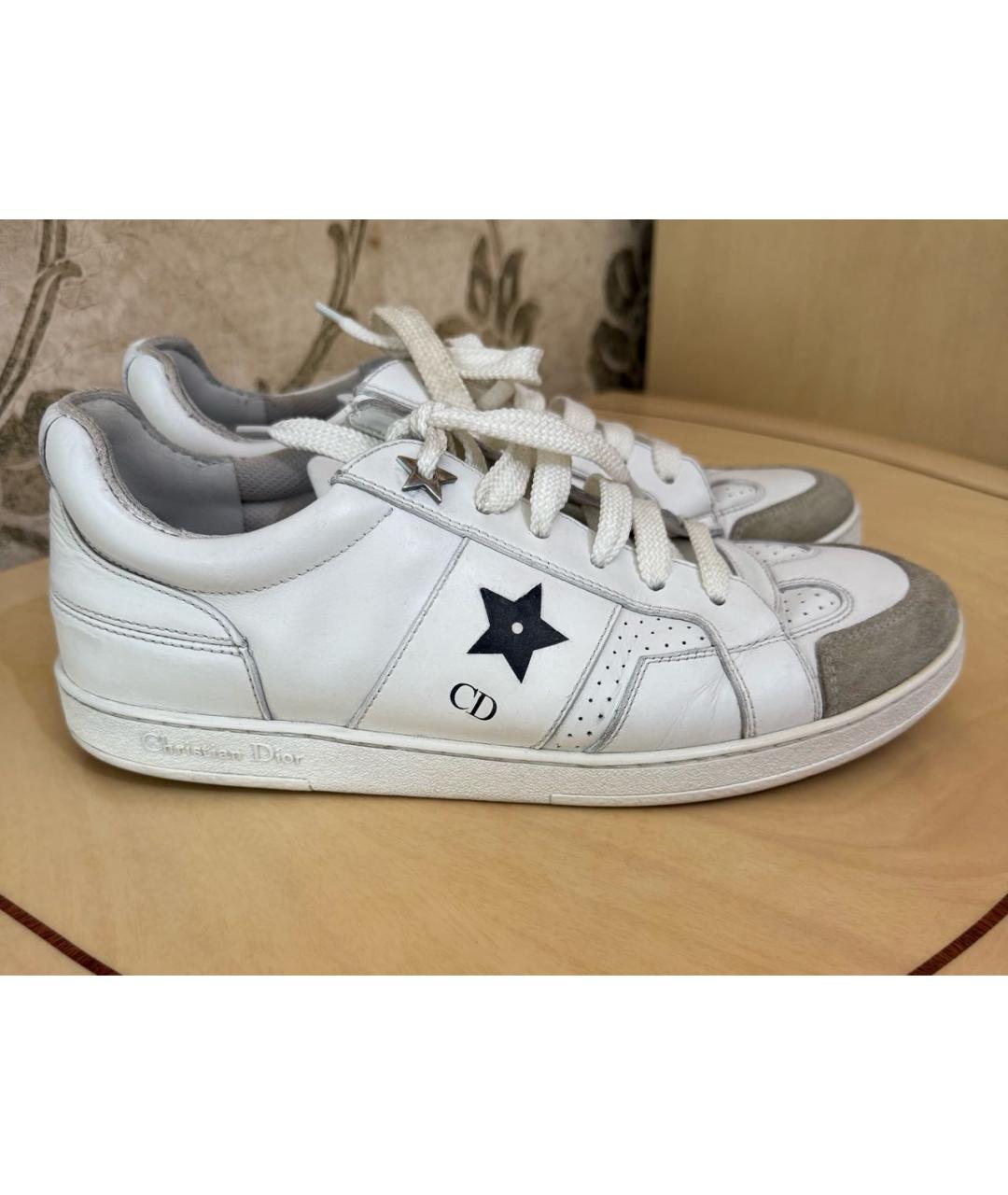 CHRISTIAN DIOR Белые кожаные кеды, фото 8