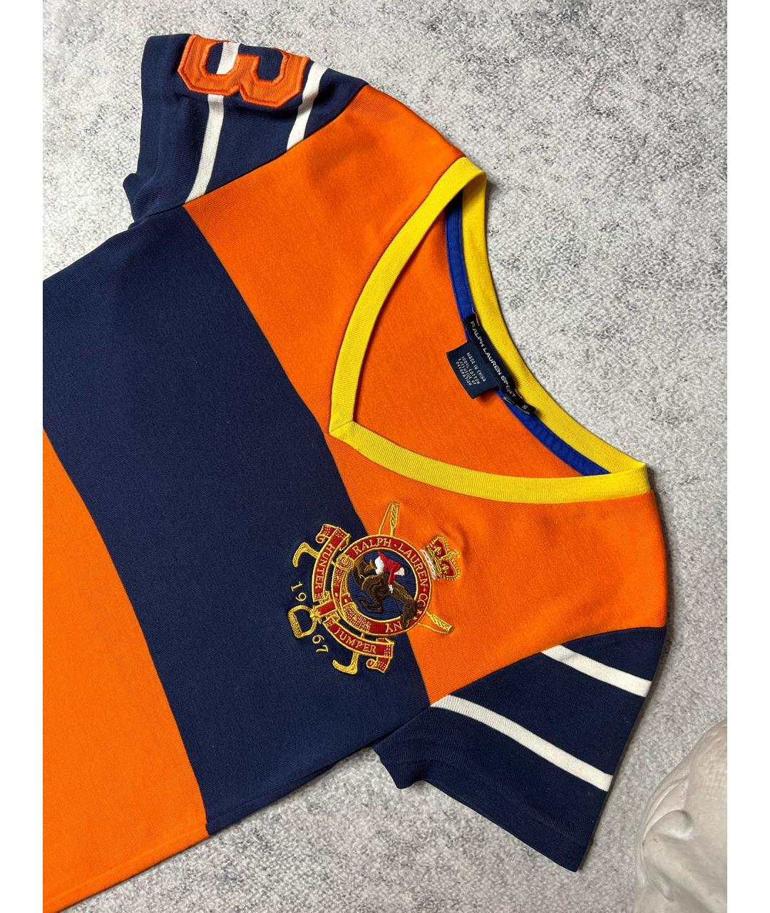 RALPH LAUREN Мульти хлопковая футболка, фото 2