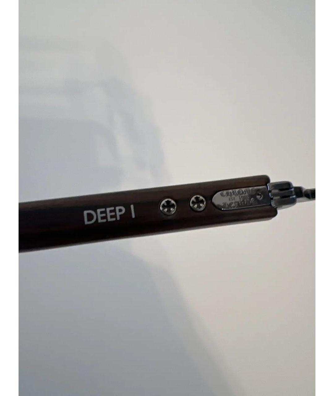 CHROME HEARTS Коричневые деревянные солнцезащитные очки, фото 6