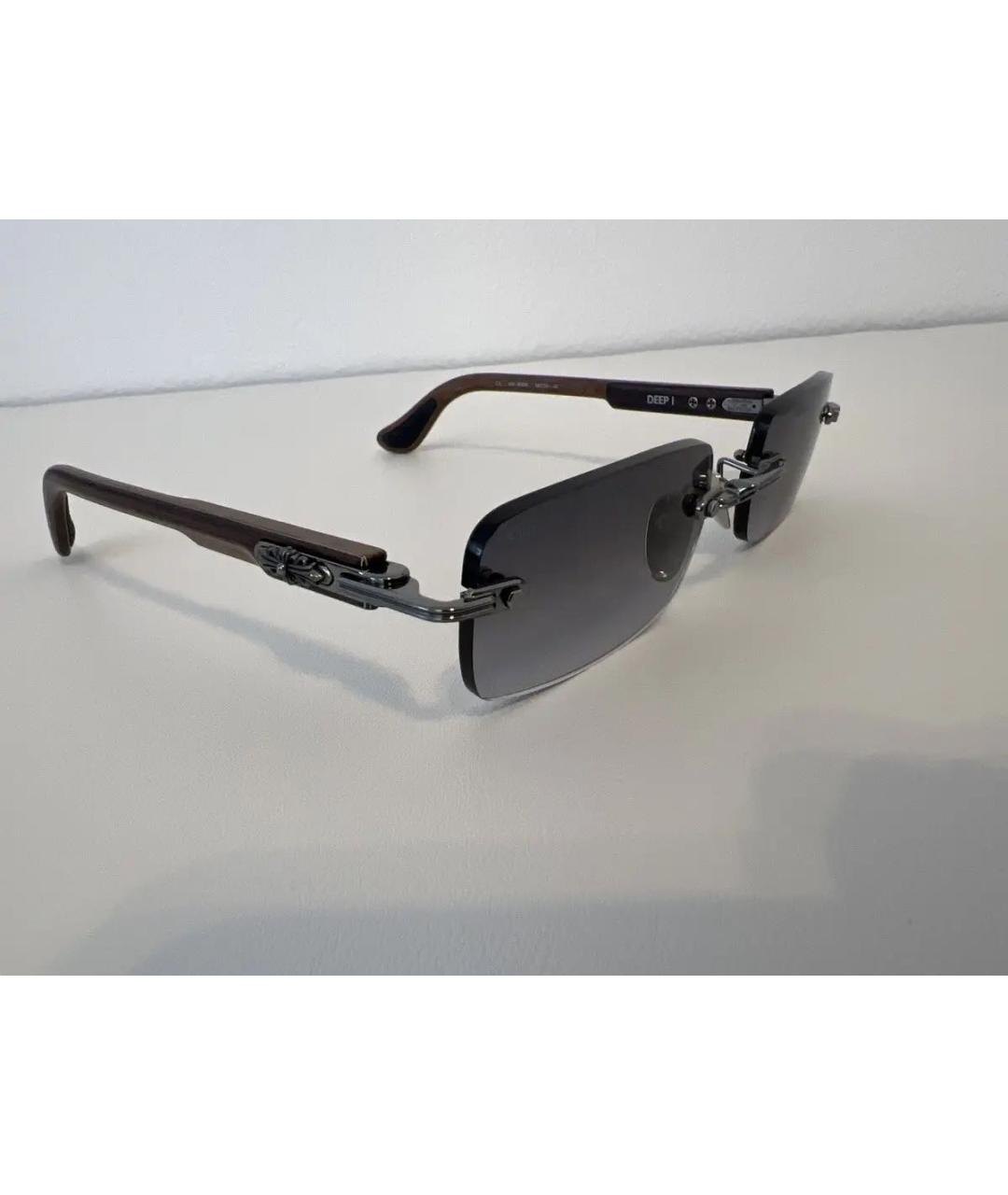 CHROME HEARTS Коричневые деревянные солнцезащитные очки, фото 2