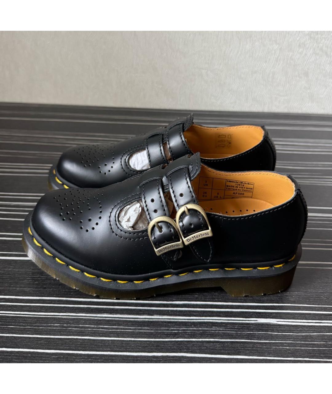 DR. MARTENS Черные кожаные ботинки, фото 2