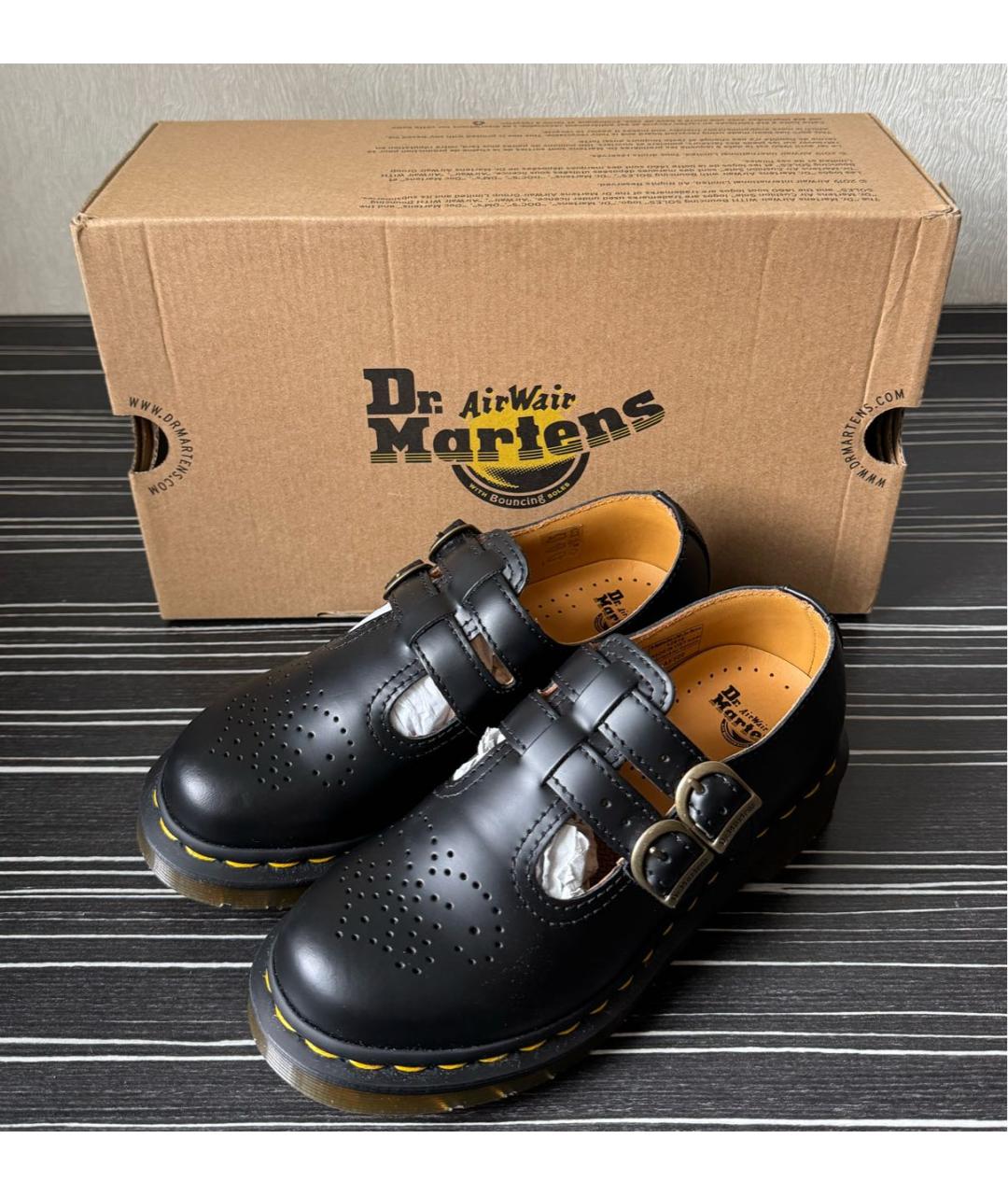 DR. MARTENS Черные кожаные ботинки, фото 7