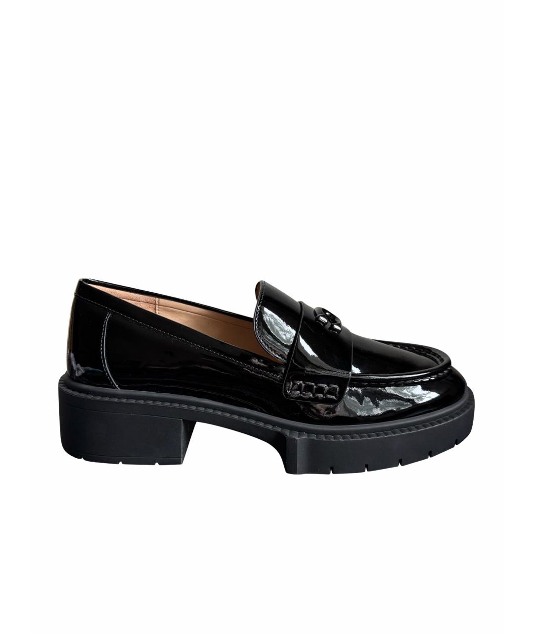 COACH Черные лоферы из лакированной кожи, фото 1