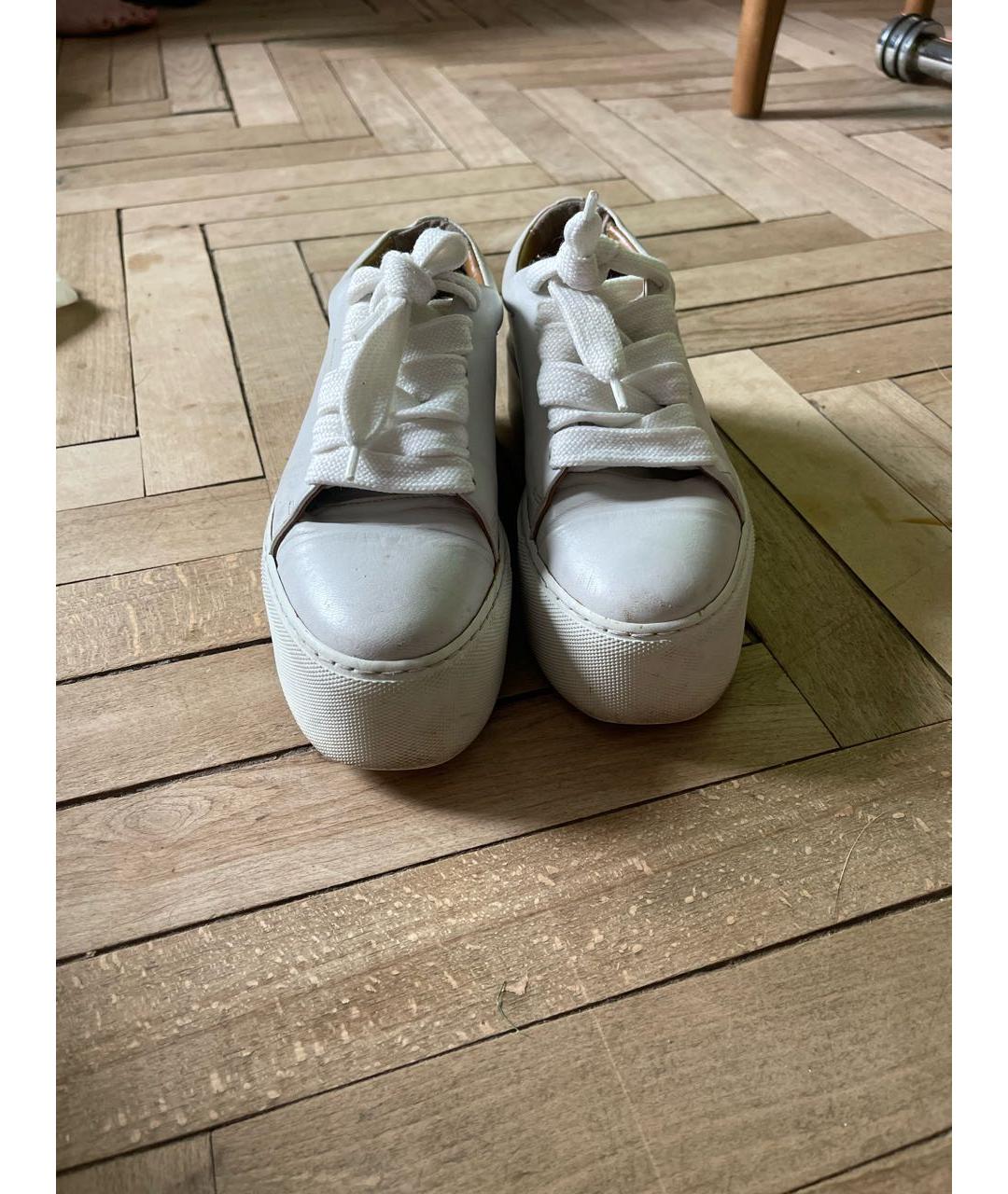 ACNE STUDIOS Белые кожаные кроссовки, фото 2