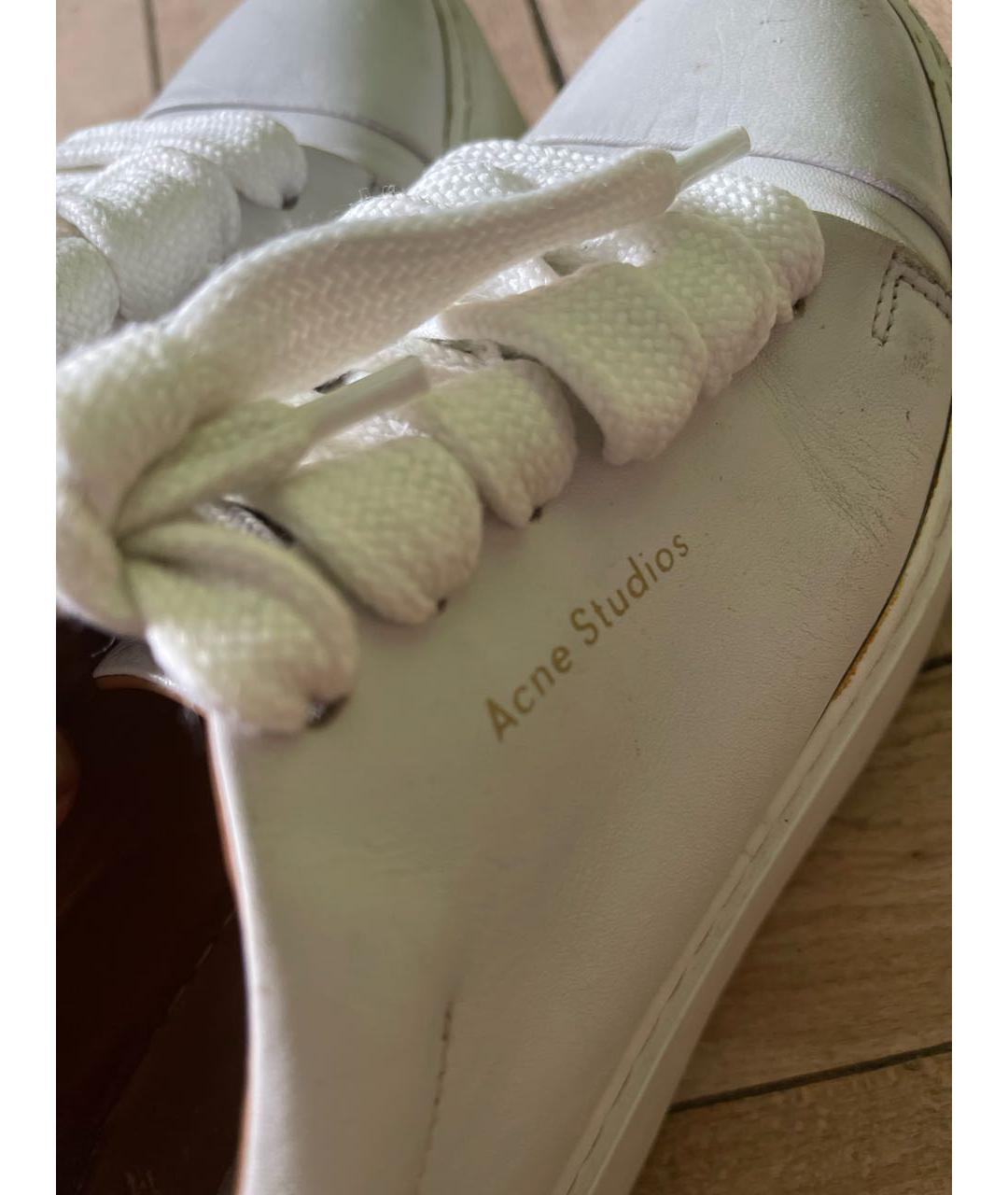 ACNE STUDIOS Белые кожаные кроссовки, фото 5