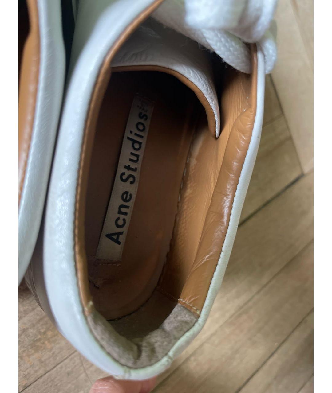 ACNE STUDIOS Белые кожаные кроссовки, фото 6