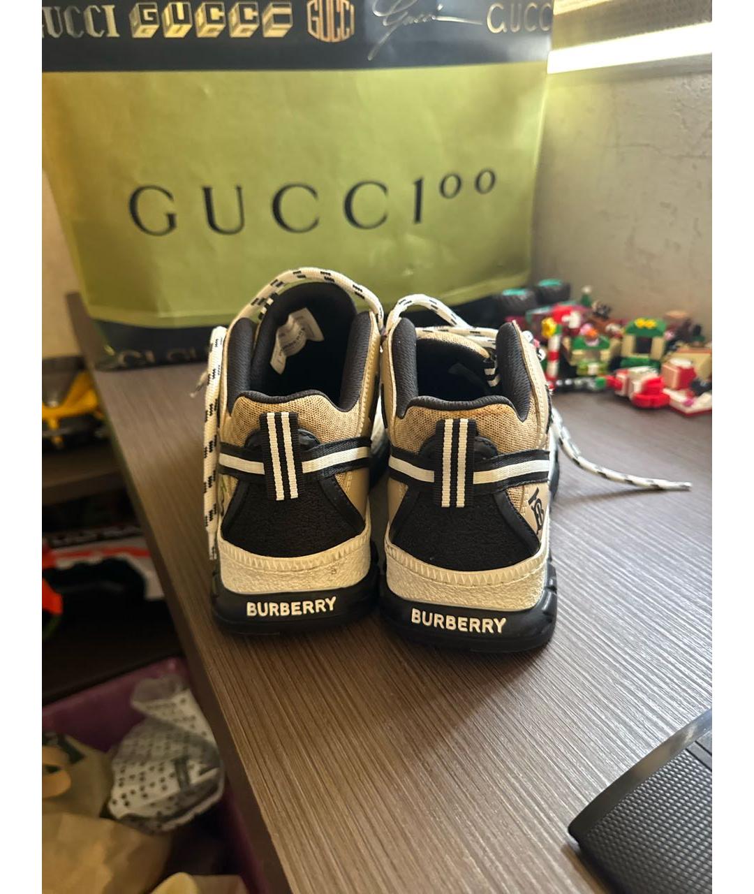BURBERRY Бежевые кроссовки, фото 4