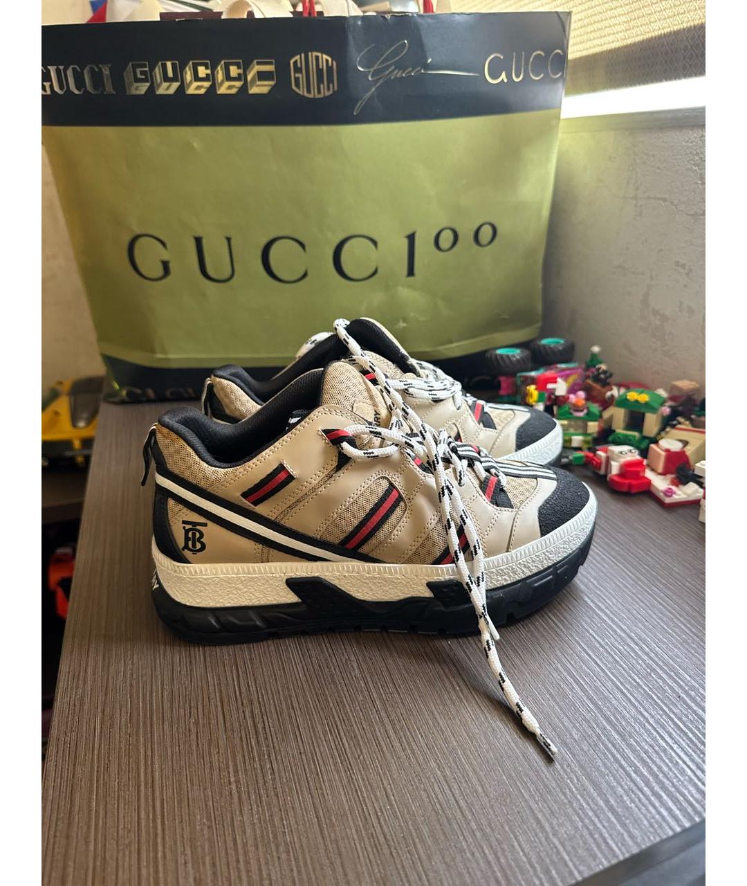 BURBERRY Бежевые кроссовки, фото 9