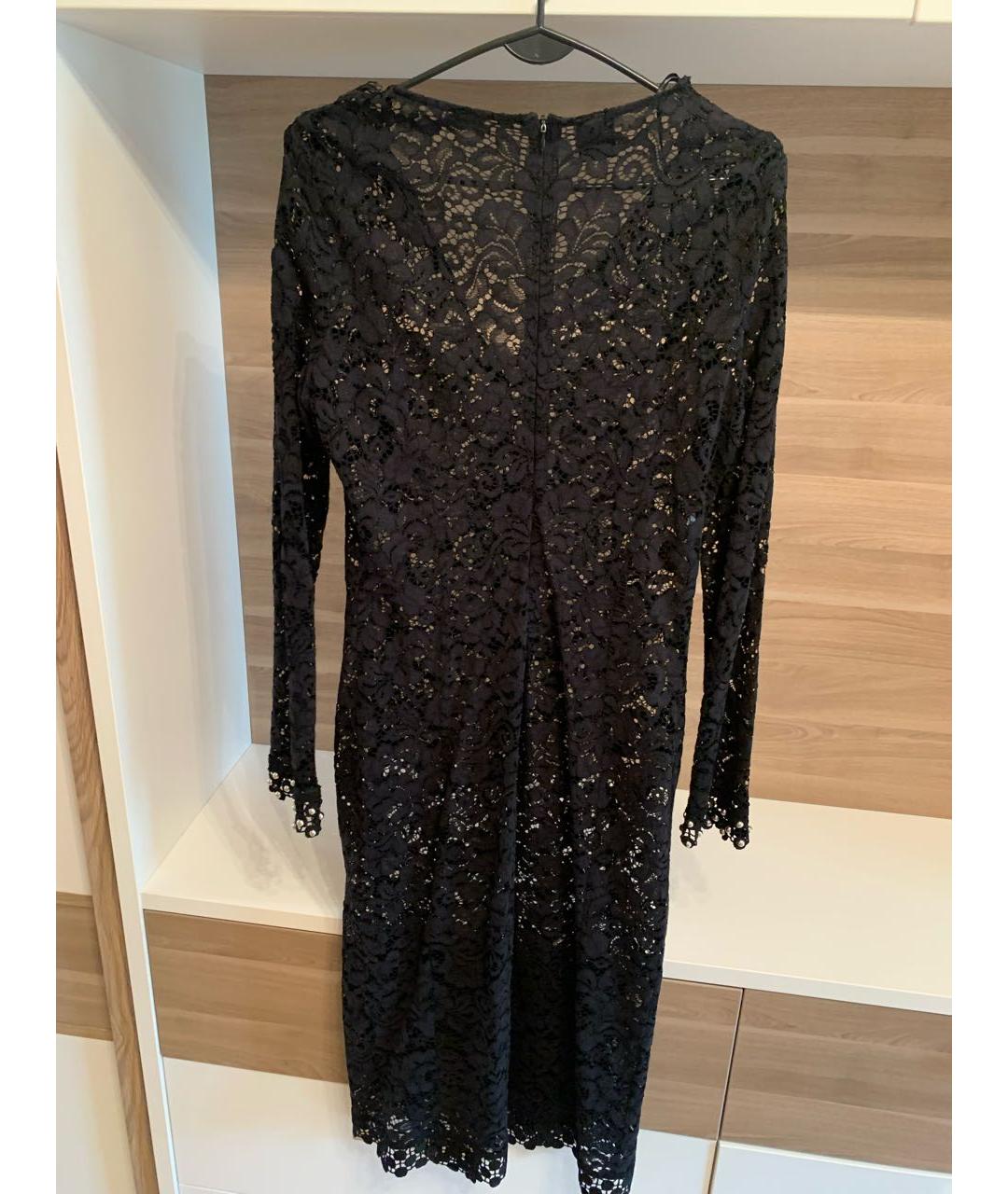 PINKO Черное хлопковое коктейльное платье, фото 2