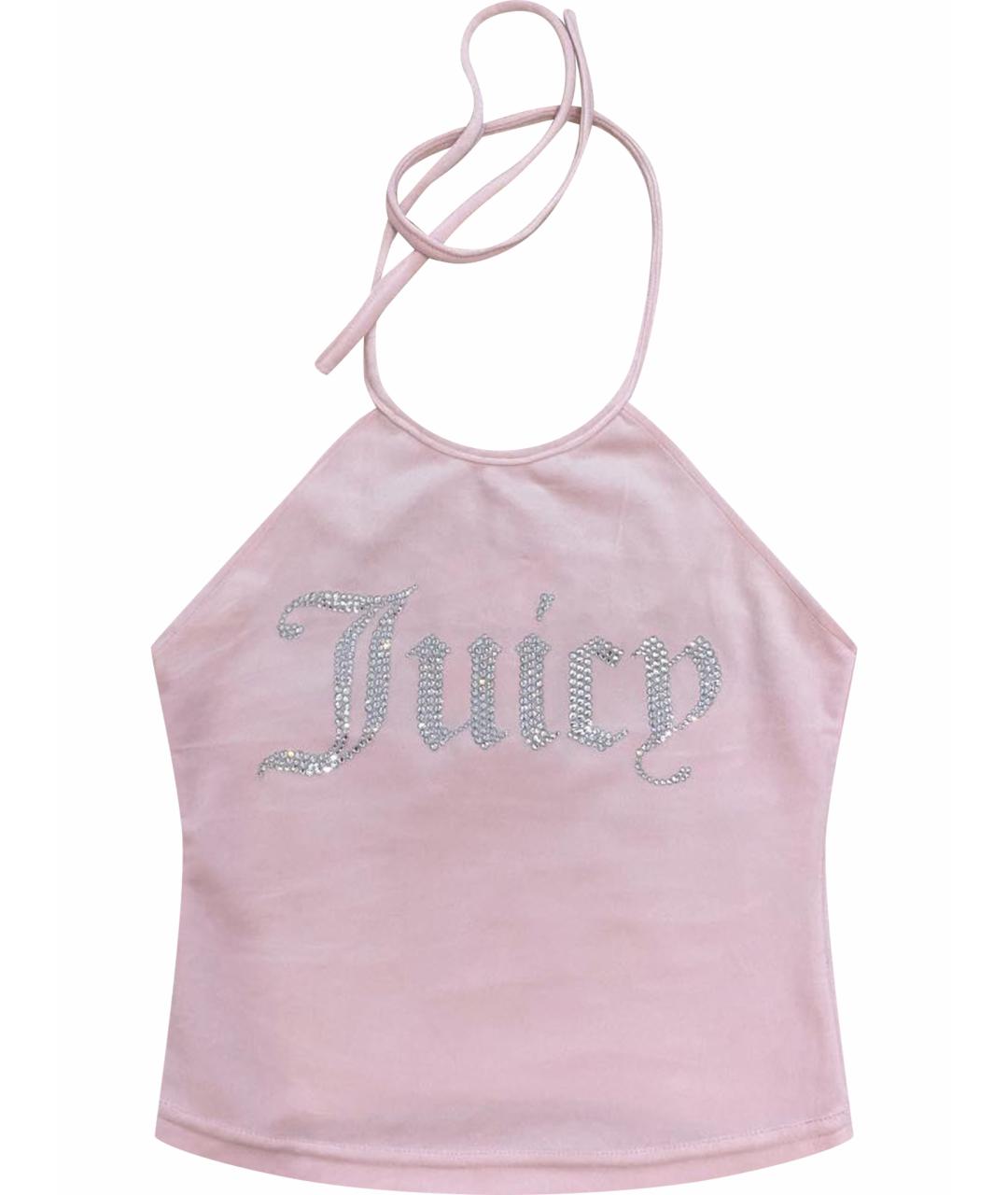 JUICY COUTURE Розовая велюровая майка, фото 1