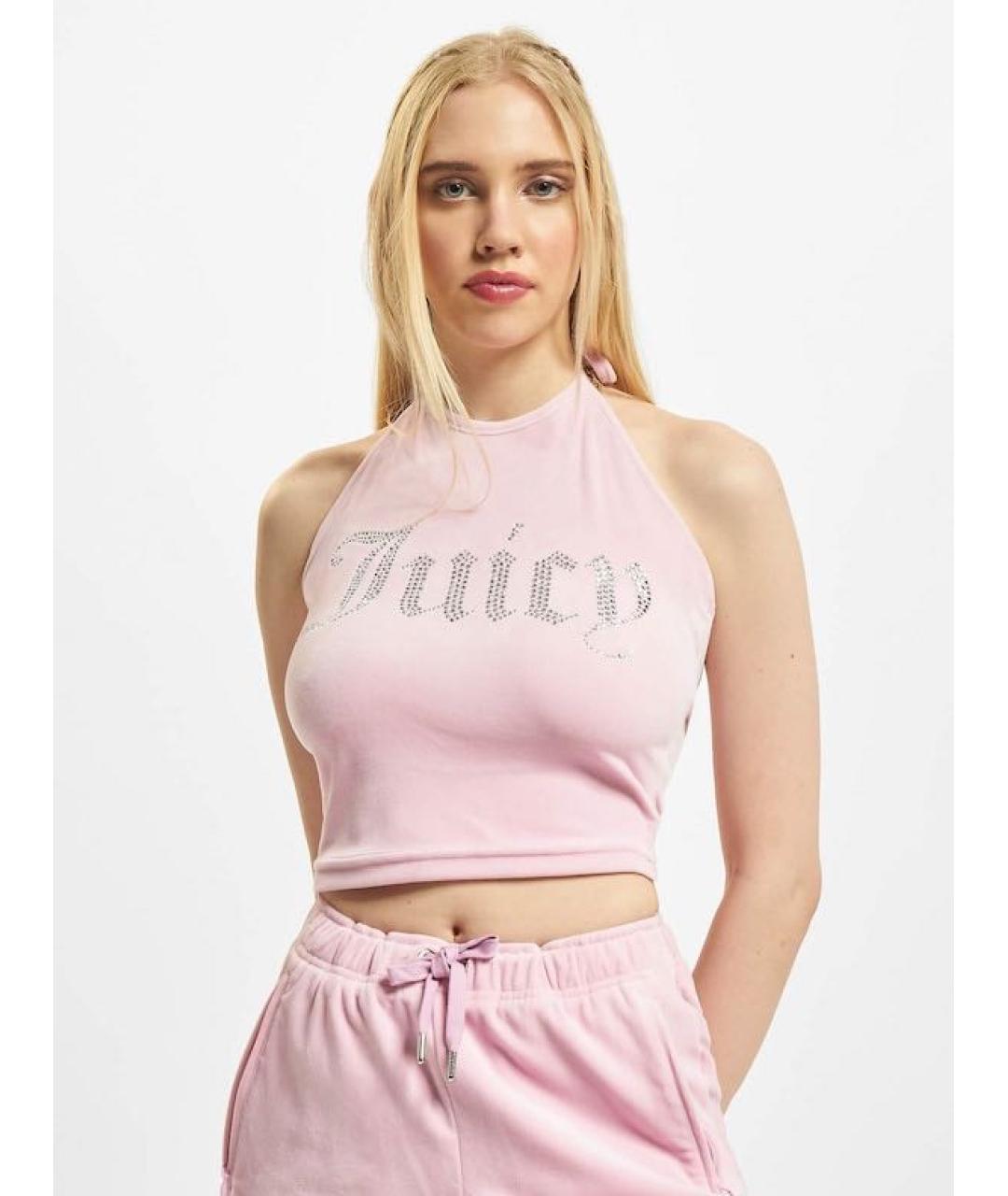 JUICY COUTURE Розовая велюровая майка, фото 5