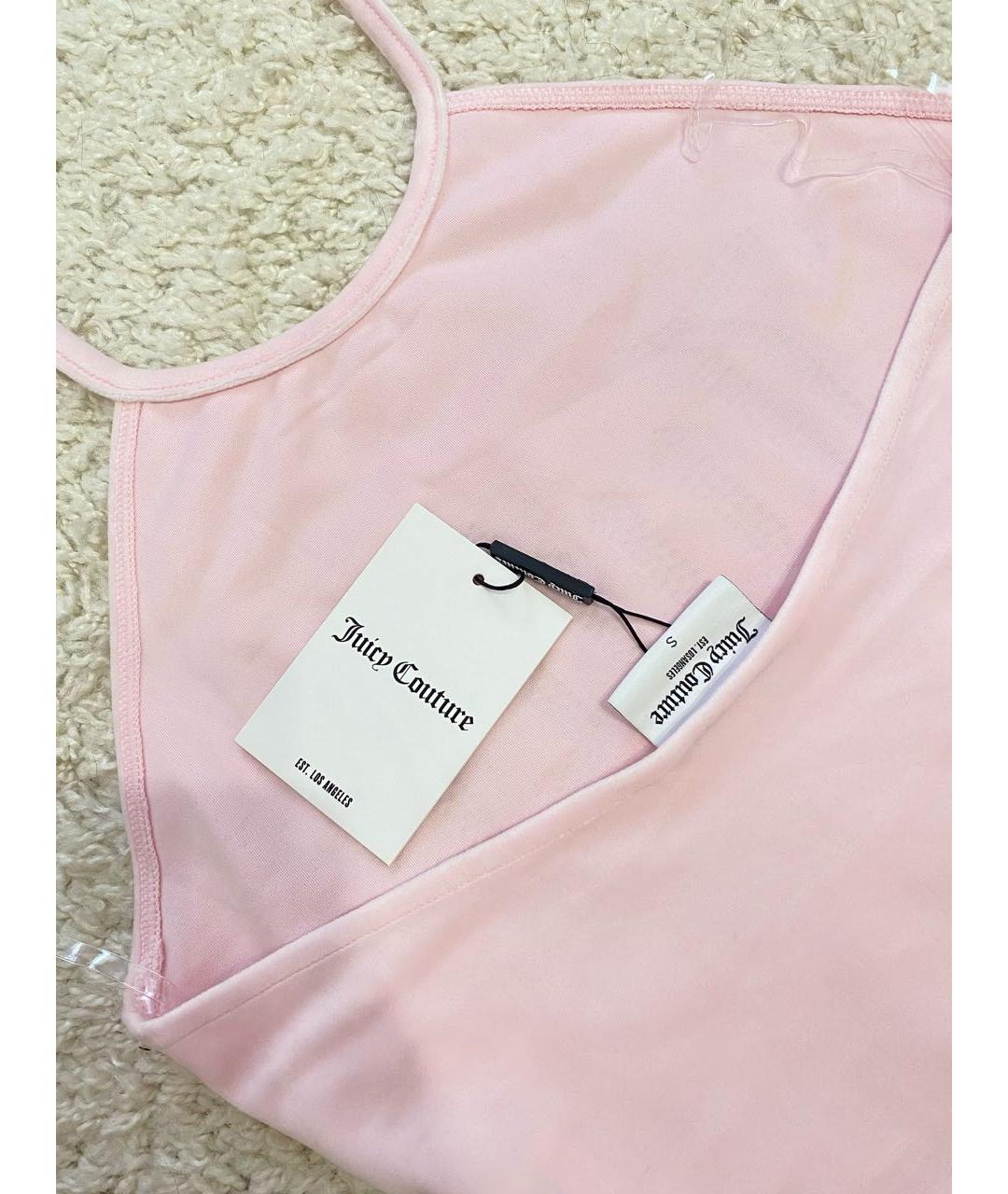 JUICY COUTURE Розовая велюровая майка, фото 4
