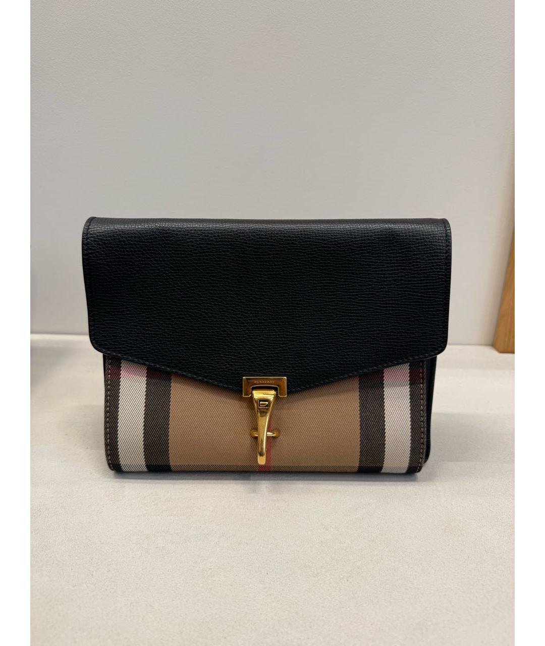 BURBERRY Черная кожаная сумка через плечо, фото 5