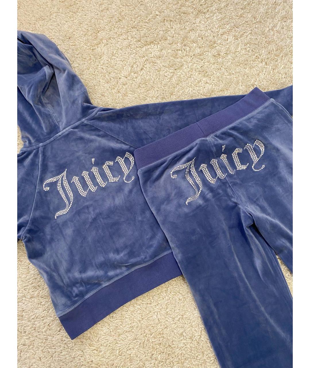 JUICY COUTURE Синий велюровый спортивные костюмы, фото 3