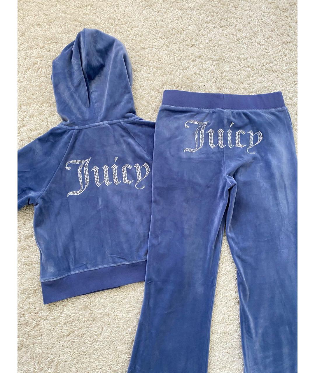 JUICY COUTURE Синий велюровый спортивные костюмы, фото 4