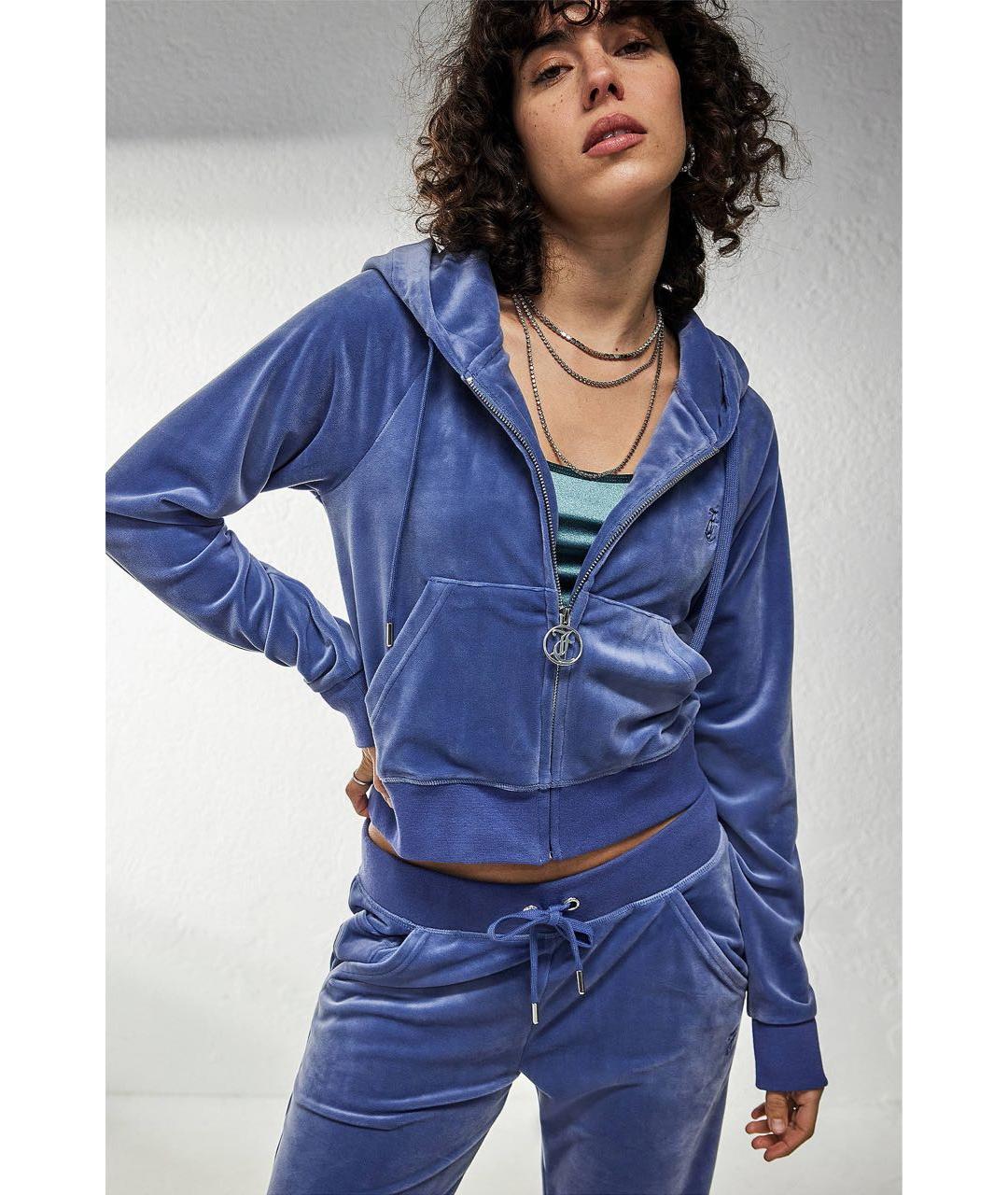 JUICY COUTURE Синий велюровый спортивные костюмы, фото 8
