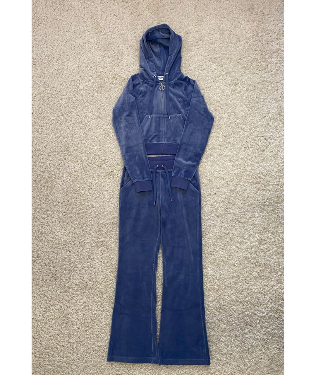 JUICY COUTURE Синий велюровый спортивные костюмы, фото 8