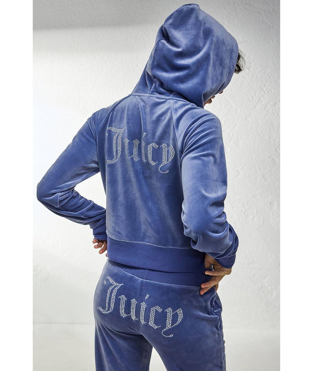 JUICY COUTURE Синий велюровый спортивные костюмы, фото 6