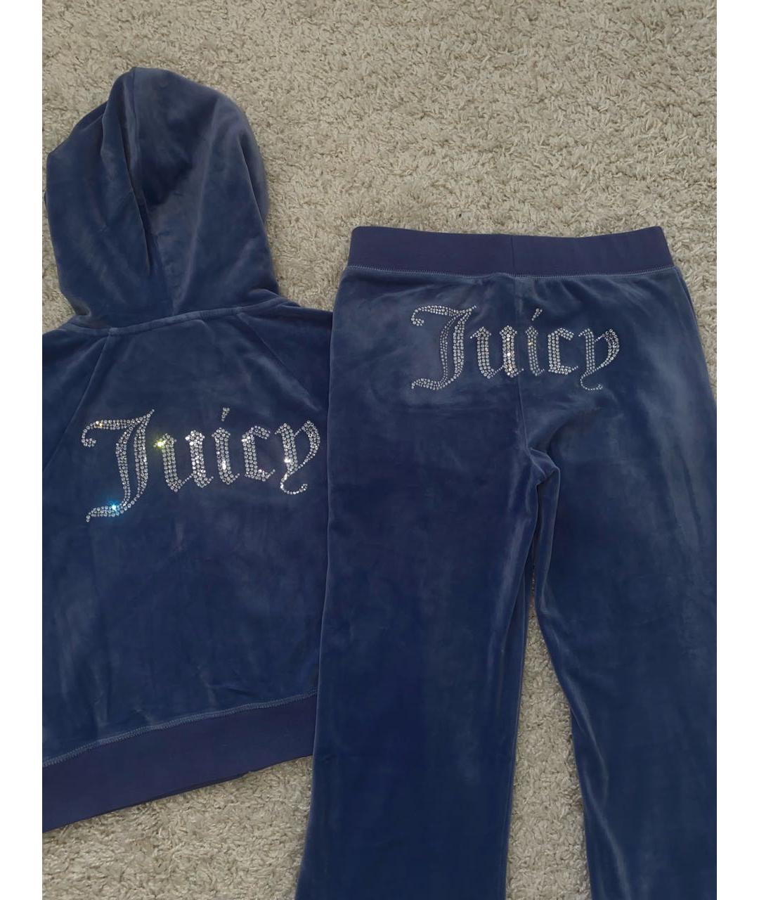 JUICY COUTURE Синий велюровый спортивные костюмы, фото 5