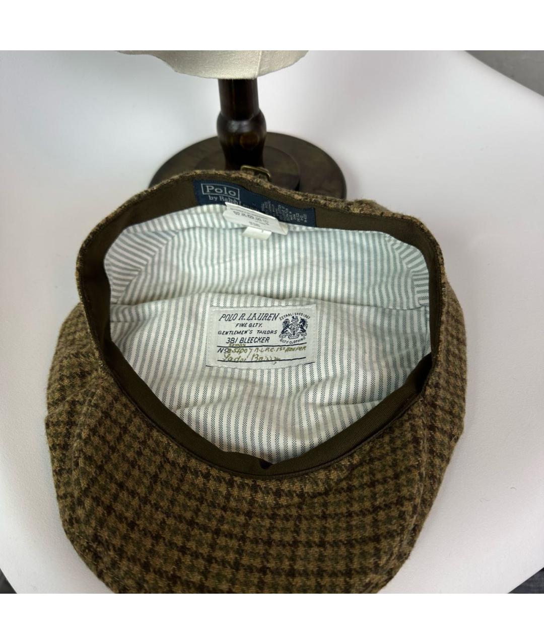 POLO RALPH LAUREN Коричневая шерстяная кепка/бейсболка, фото 7