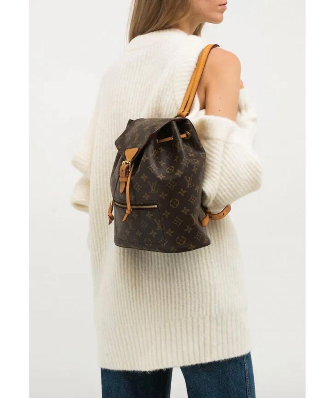 LOUIS VUITTON Коричневый рюкзак, фото 4