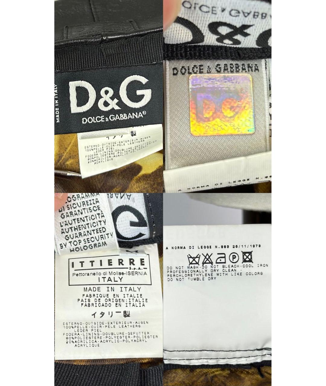 DOLCE&GABBANA Черная кожаная кепка/бейсболка, фото 8