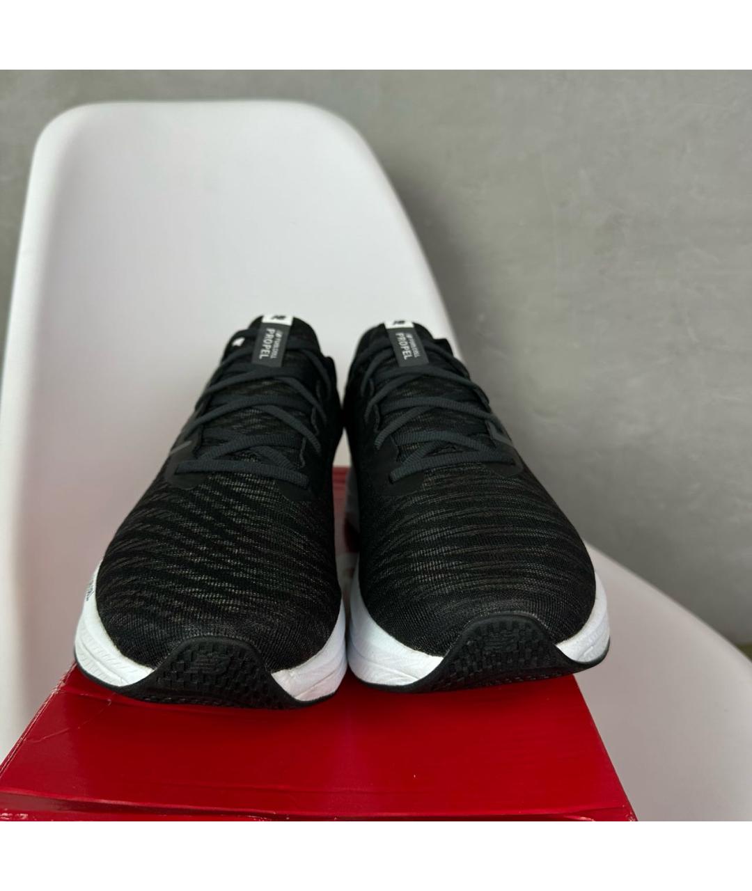NEW BALANCE Черные синтетические низкие кроссовки / кеды, фото 4