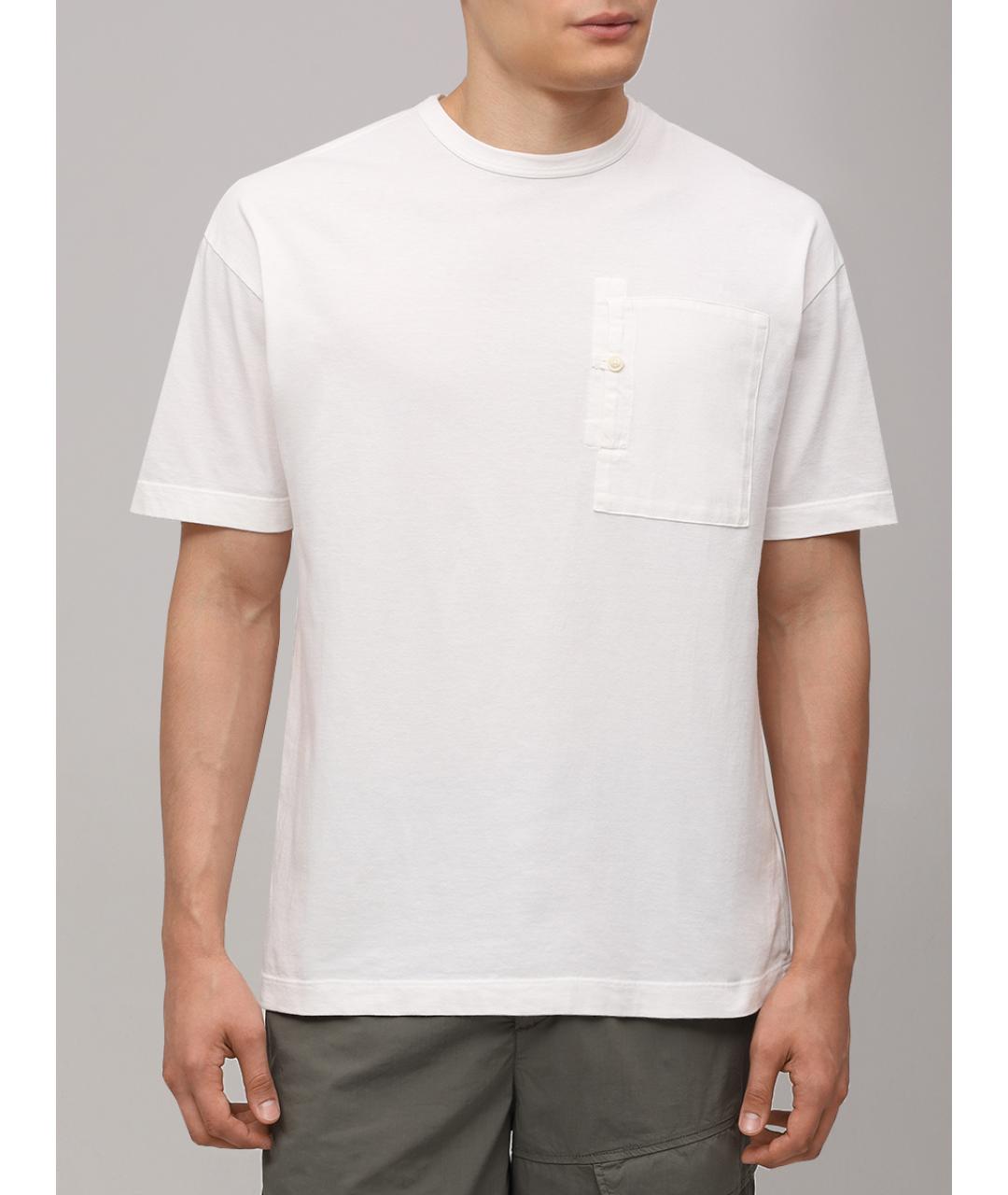 CP COMPANY Белая хлопковая футболка, фото 4