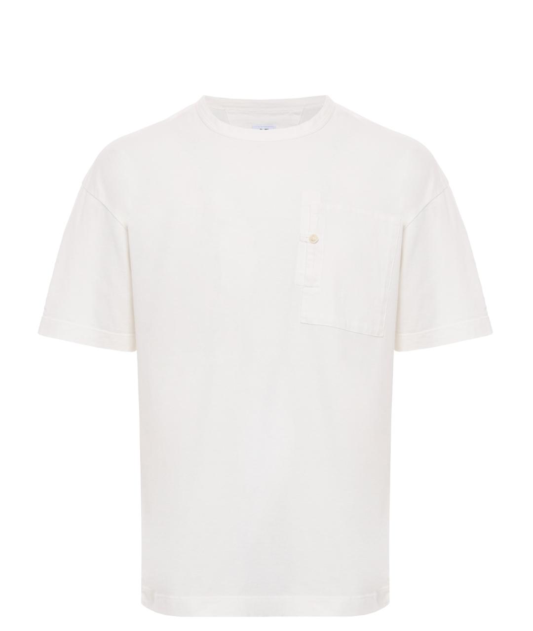 CP COMPANY Белая хлопковая футболка, фото 1