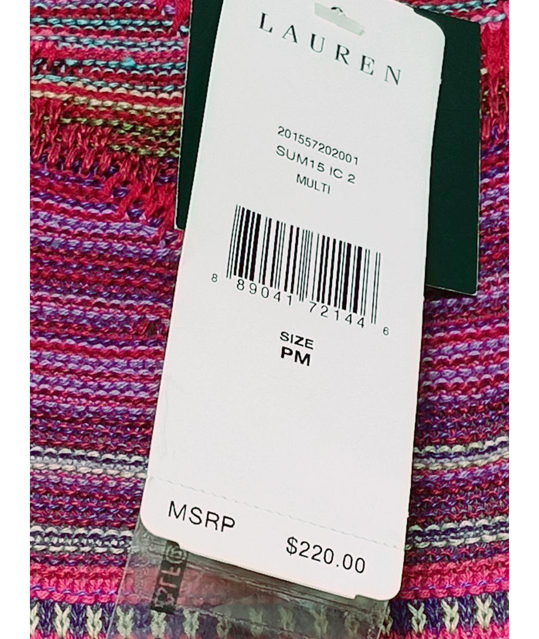 RALPH LAUREN Мульти льняное повседневное платье, фото 6