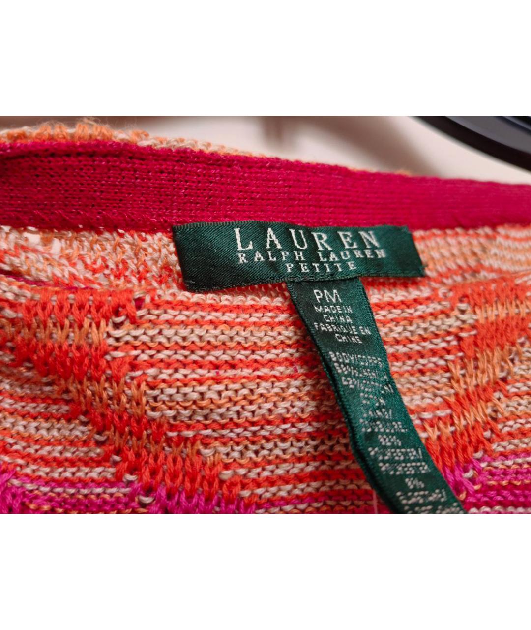 RALPH LAUREN Мульти льняное повседневное платье, фото 4