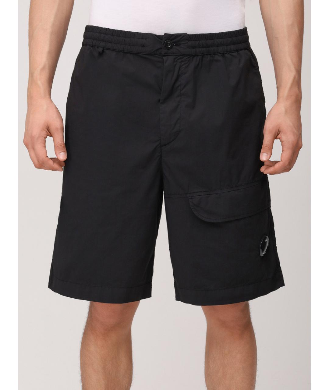 CP COMPANY Черные хлопковые шорты, фото 3