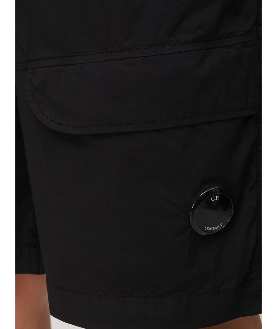 CP COMPANY Черные хлопковые шорты, фото 4
