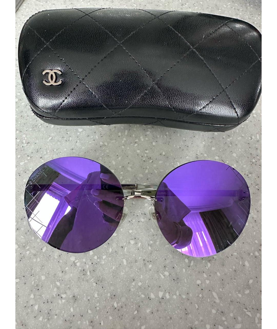 CHANEL Фиолетовые солнцезащитные очки, фото 5