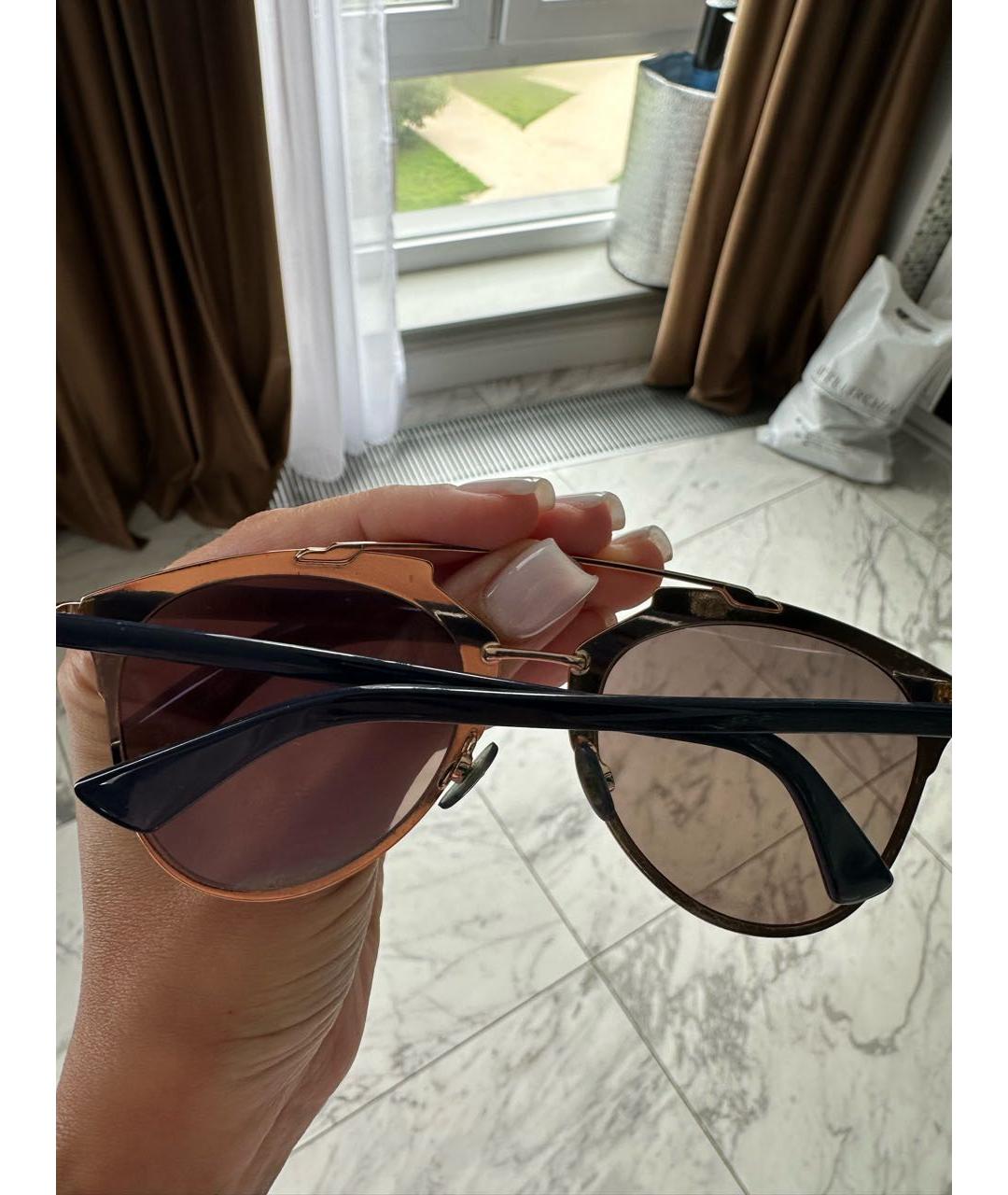 CHRISTIAN DIOR Золотые солнцезащитные очки, фото 2