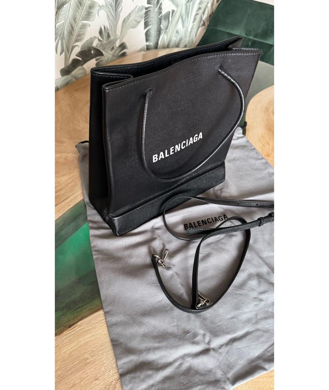 BALENCIAGA Черная кожаная сумка с короткими ручками, фото 8