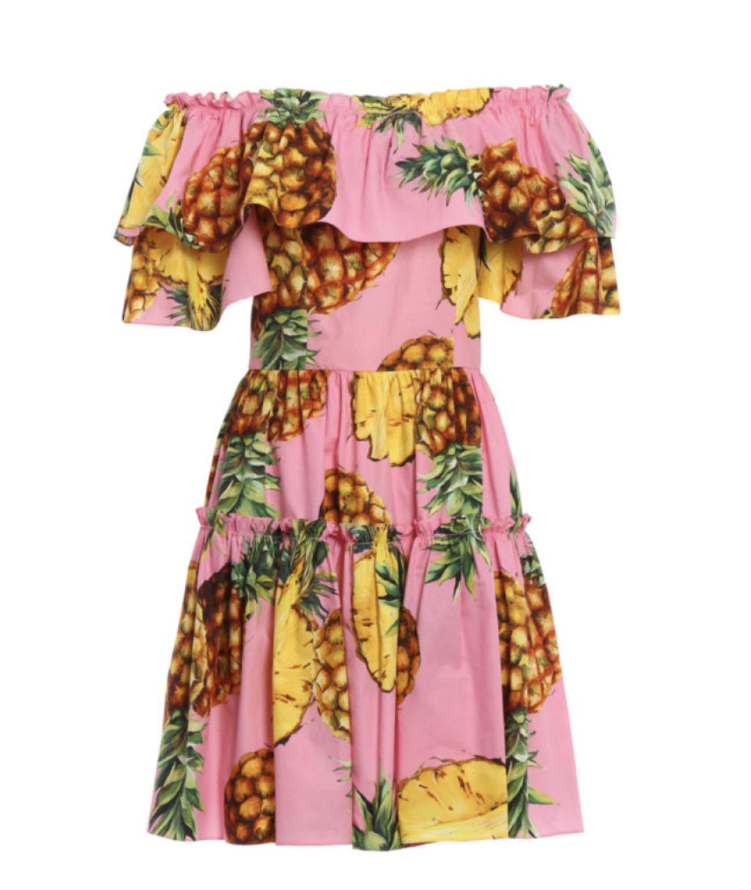 DOLCE&GABBANA Розовый хлопковый сарафан, фото 1
