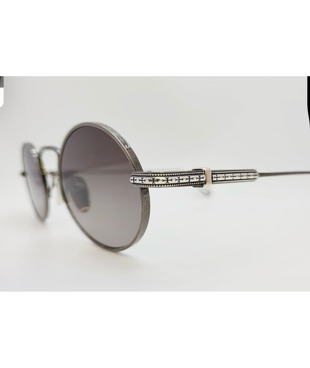 CHROME HEARTS Серые металлические солнцезащитные очки, фото 3