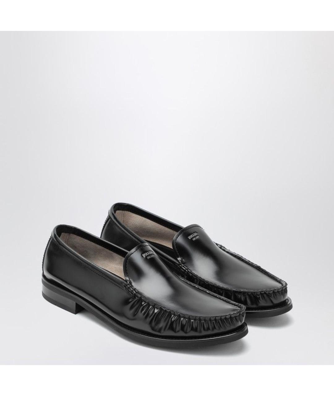 PRADA Черные кожаные лоферы, фото 2