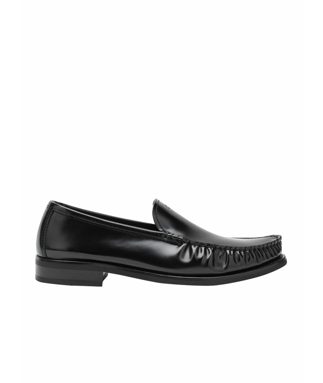 PRADA Черные кожаные лоферы, фото 1