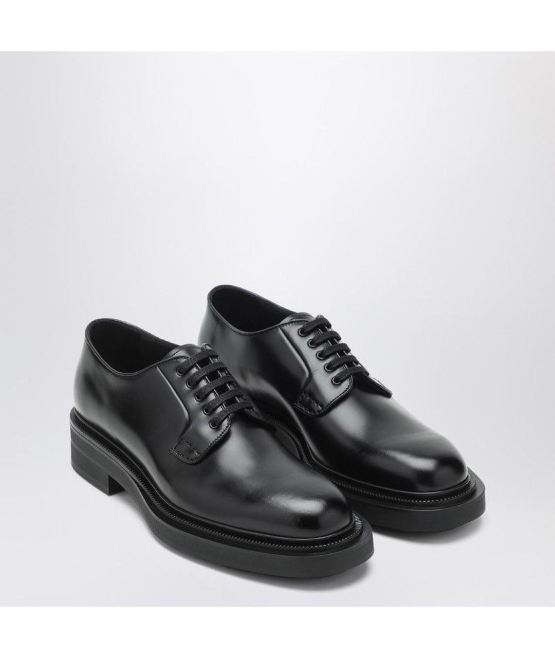PRADA Черные кожаные туфли, фото 2