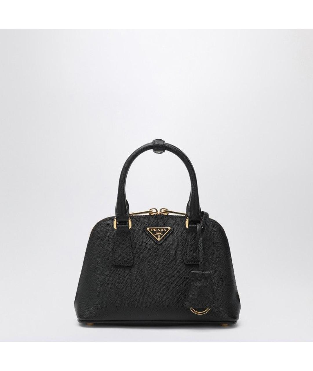 PRADA Черная кожаная сумка тоут, фото 3