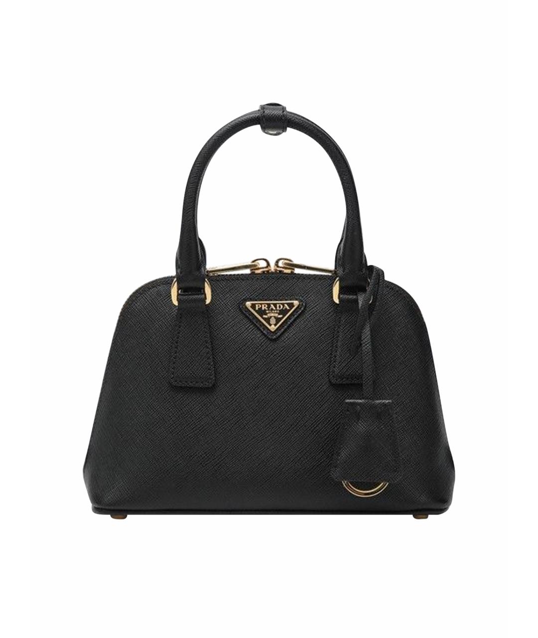 PRADA Черная кожаная сумка тоут, фото 1
