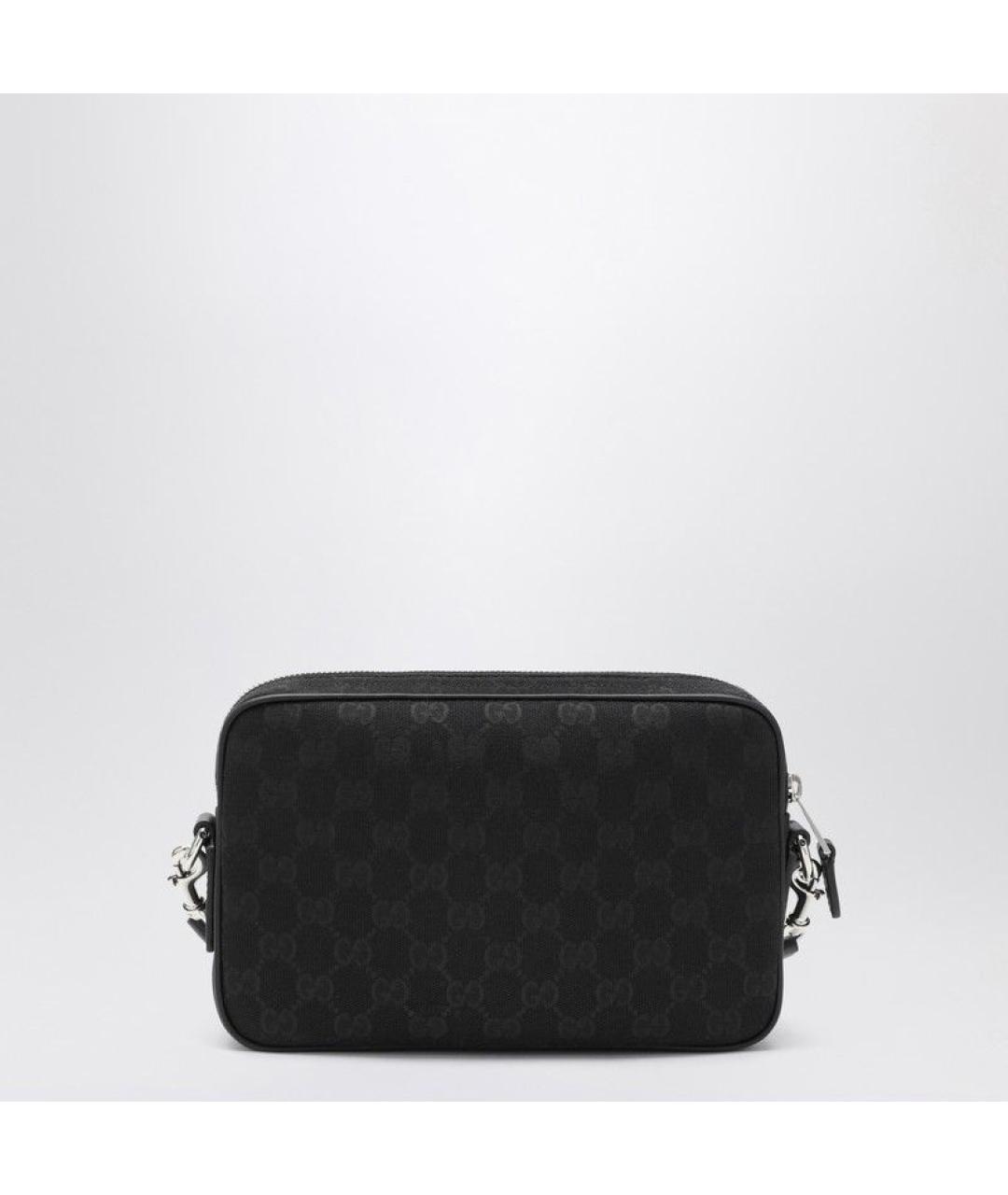 GUCCI Черная жаккардовая сумка на плечо, фото 2