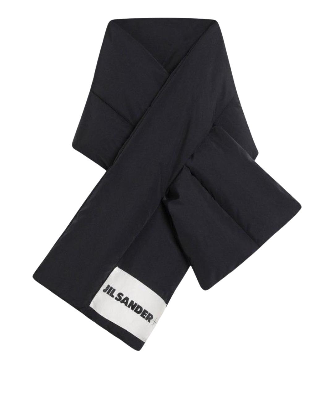 JIL SANDER Черный шарф, фото 1