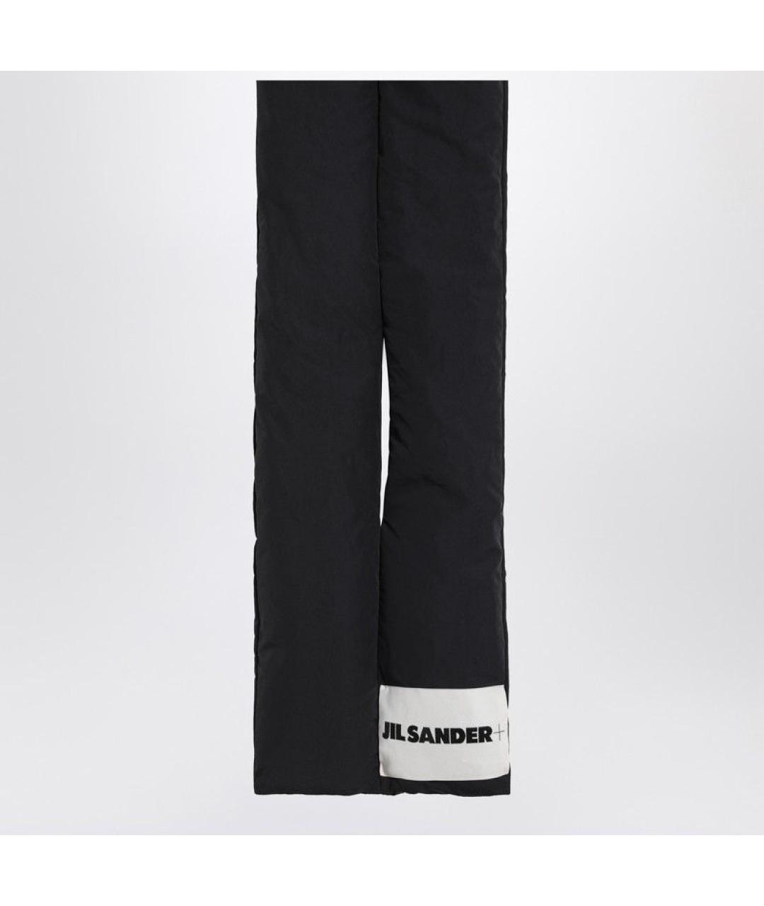JIL SANDER Черный шарф, фото 2