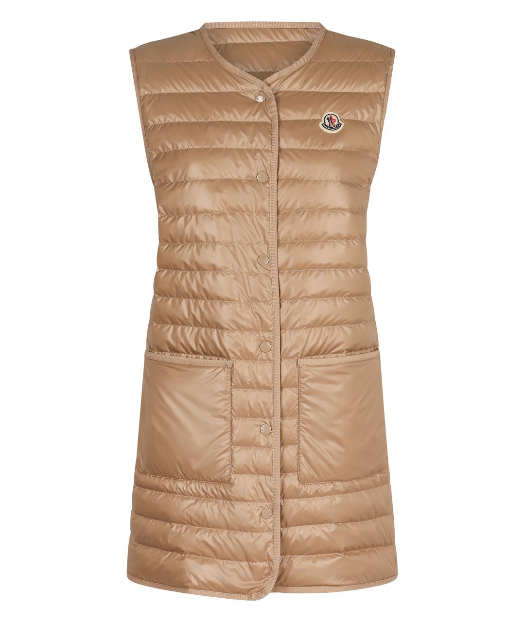 MONCLER Бежевая полиэстеровая парка, фото 3